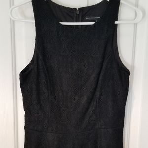 WHBM black lace peplum blouse